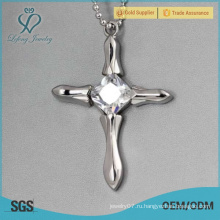 Дамы дизайн кристалл крест подвески, серебряные христианские украшения для женщин